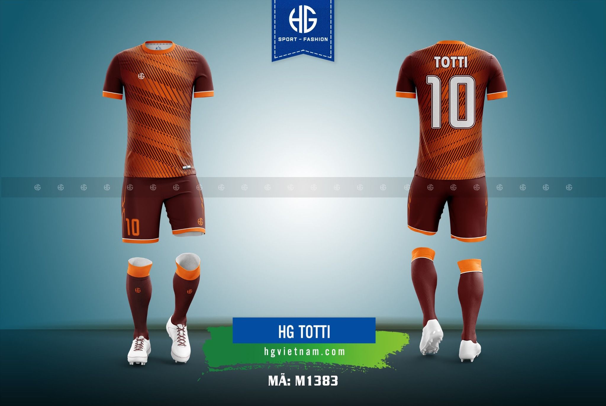 Áo bóng đá thiết kế M1383. HG Totti