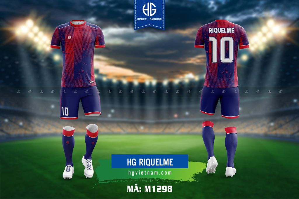 Áo bóng đá thiết kế M1298. HG Riquelme