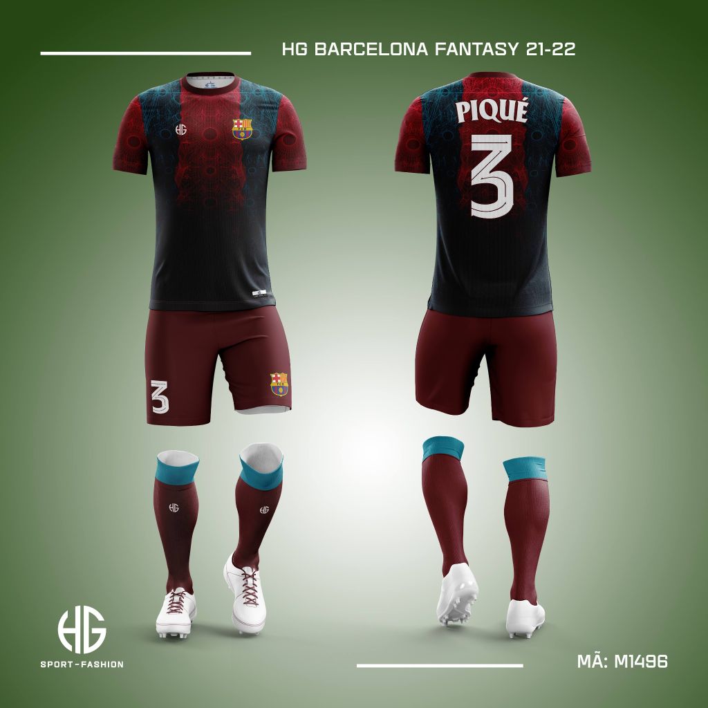  Áo bóng đá câu lạc bộ M1496. HG Barcelona Fantasy 21-22 