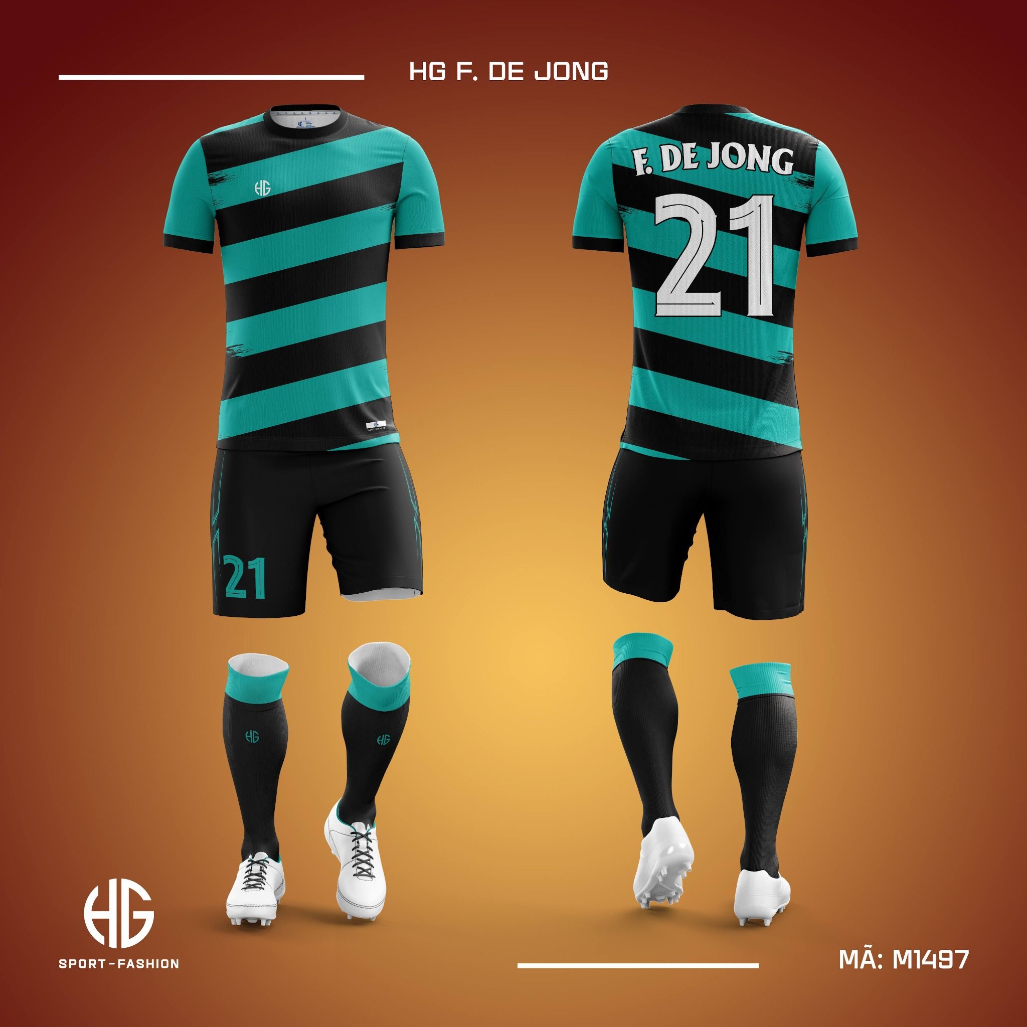 Áo bóng đá thiết kế M1497. HG F. De Jong
