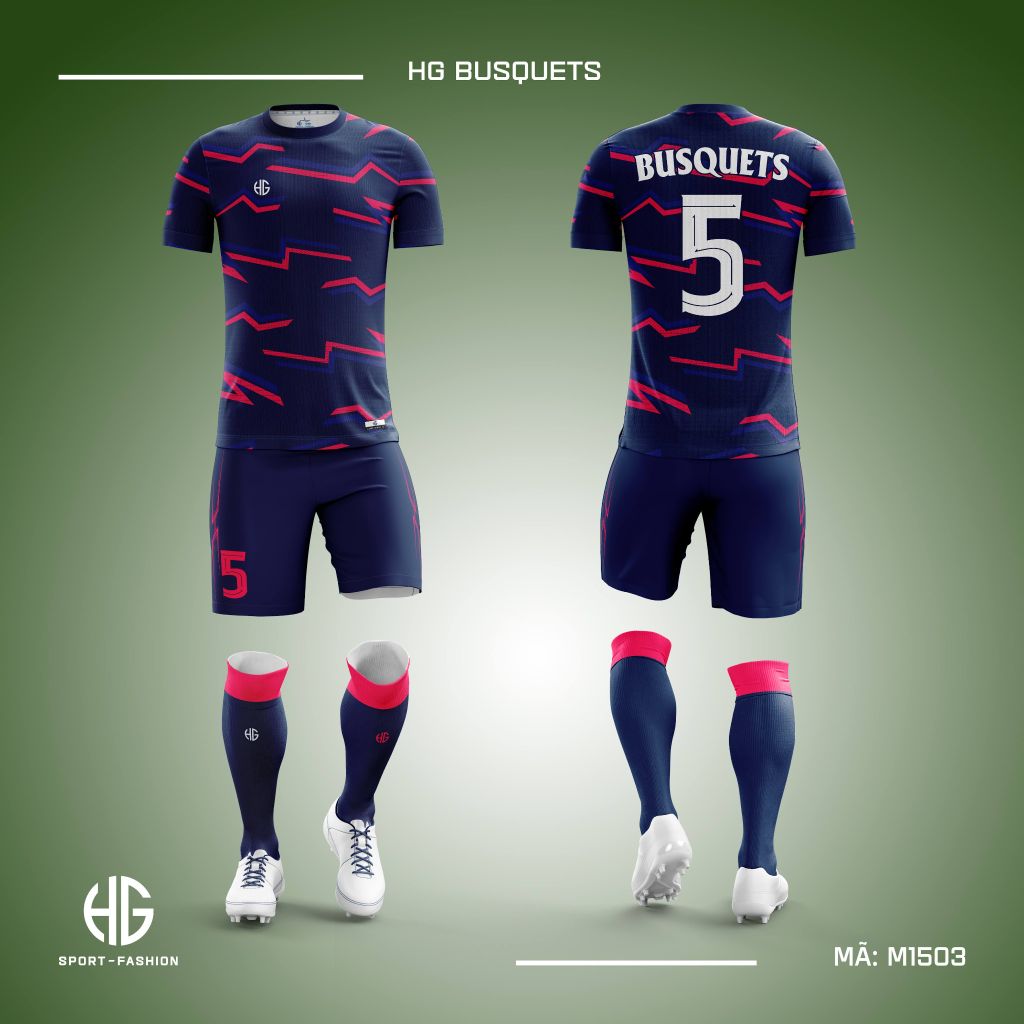  Áo bóng đá thiết kế M1503. HG Busquets 