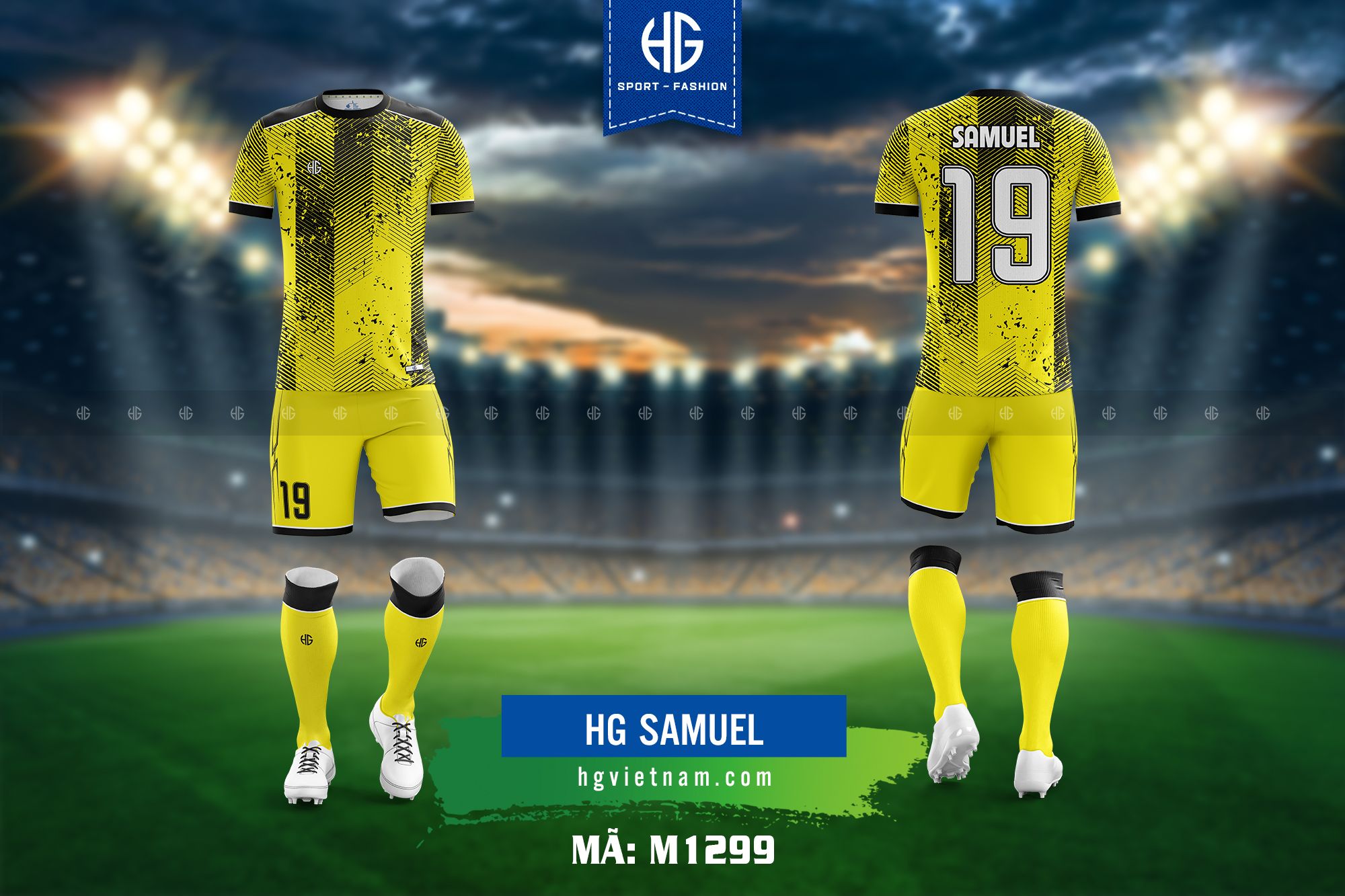 Áo bóng đá thiết kế M1299. HG Samuel