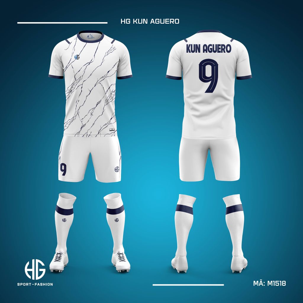 Áo bóng đá thiết kế M1518. HG Kun Aguero