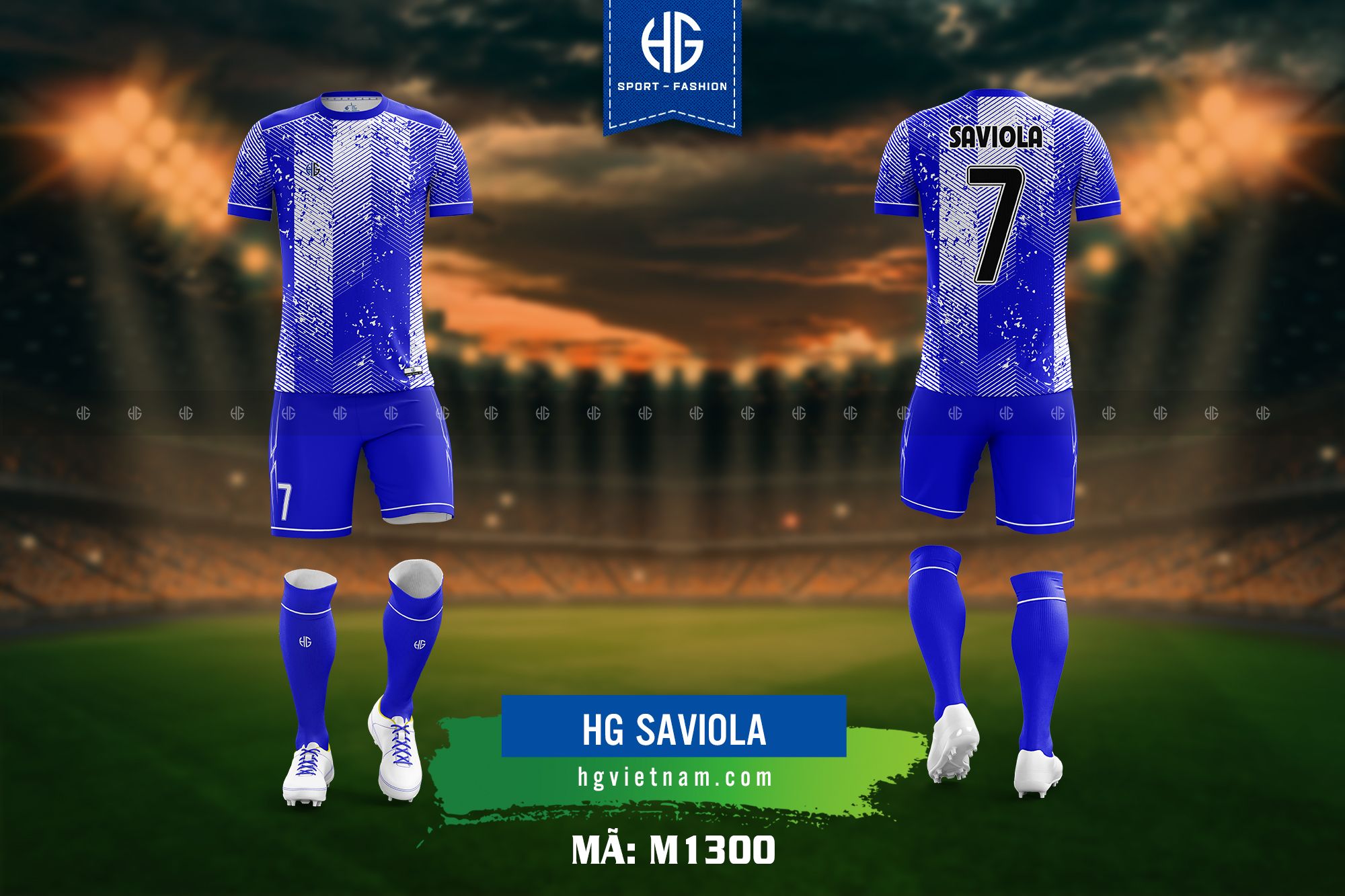  Áo bóng đá thiết kế M1300. HG Saviola 
