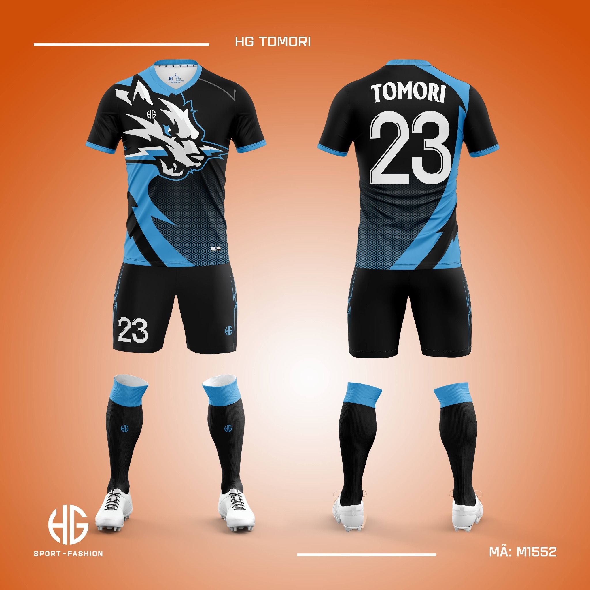 Áo bóng đá thiết kế M1552. HG Tomori