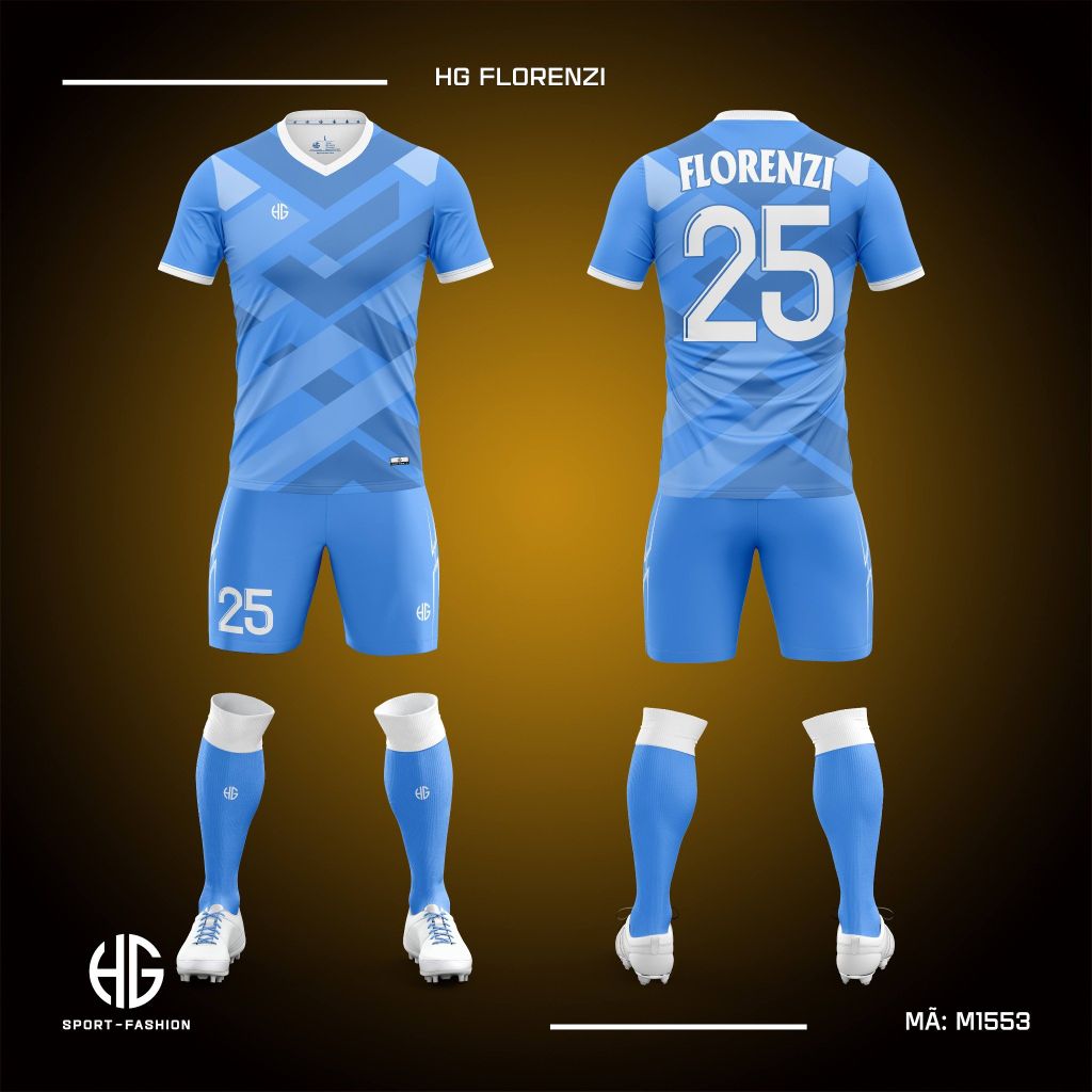 Áo bóng đá thiết kế M1553. HG Florenzi