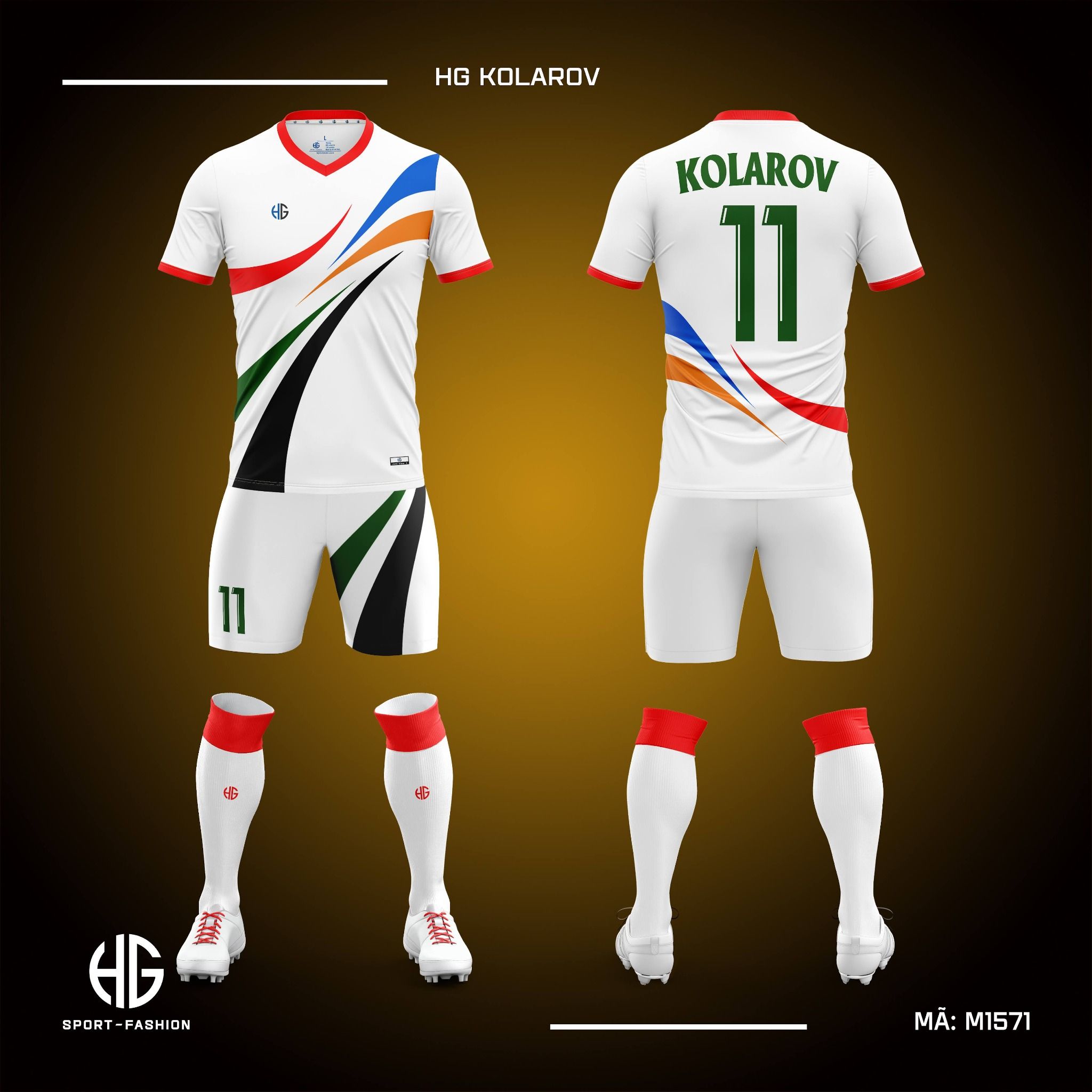 Áo bóng đá thiết kế M1571. HG Kolarov