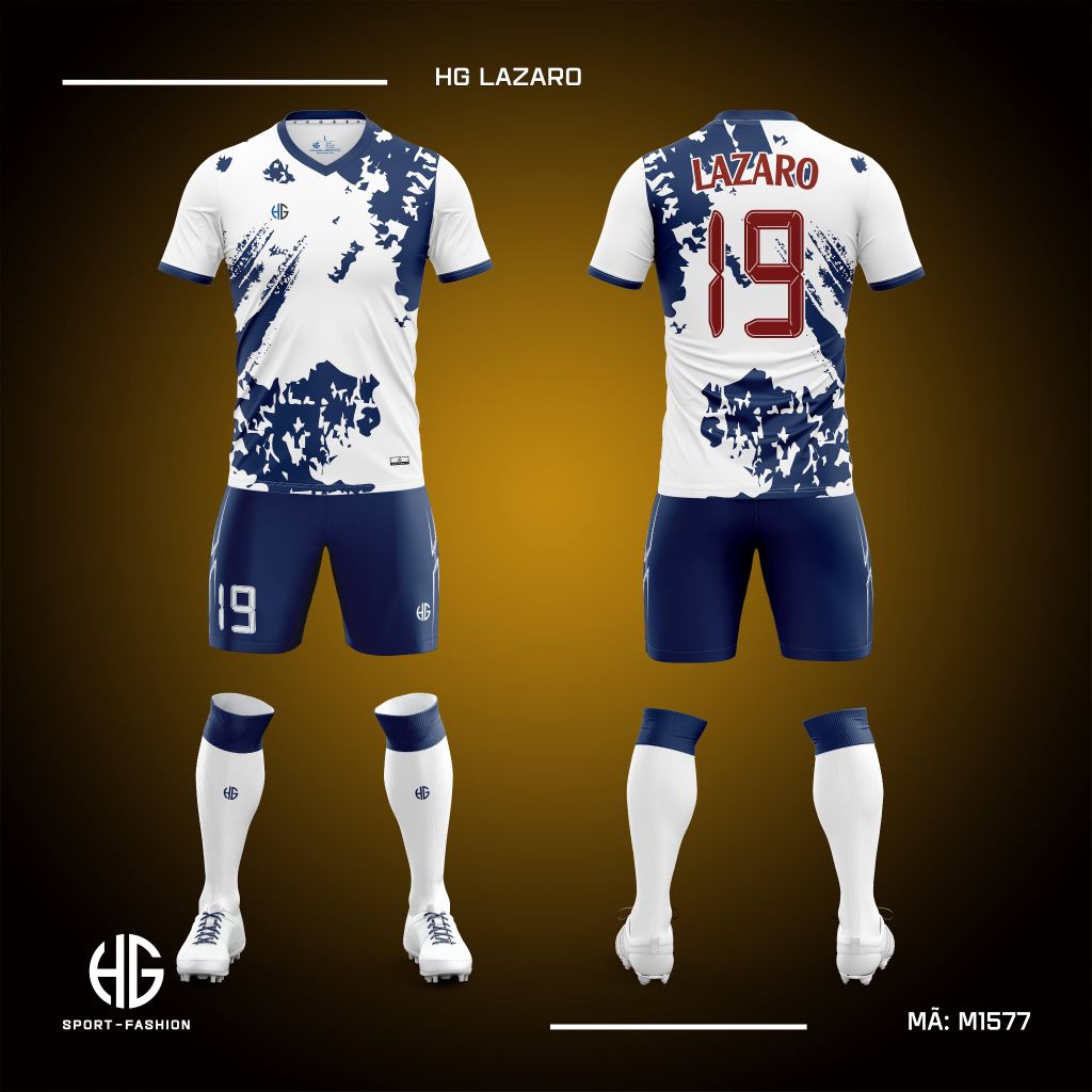  Áo bóng đá thiết kế M1577. HG Lazaro 