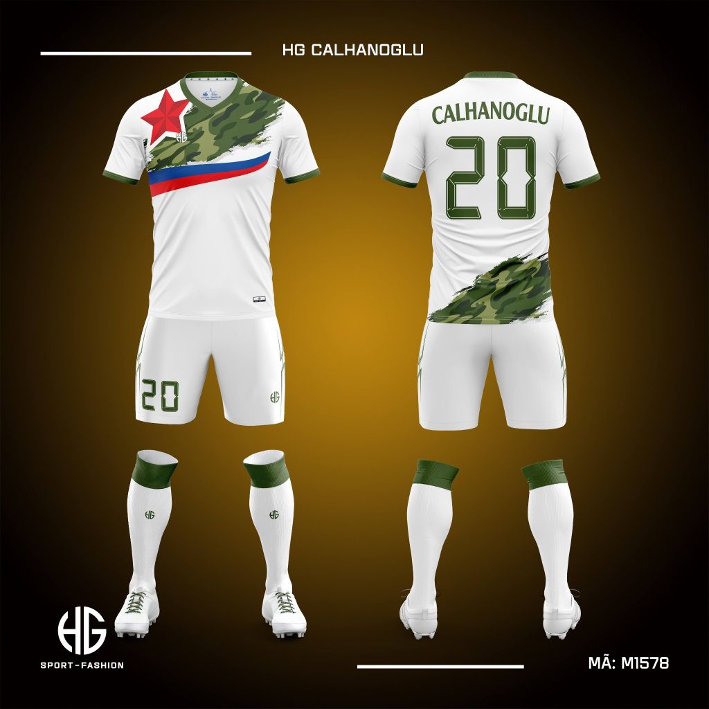  Áo bóng đá thiết kế M1578. HG Calhanoglu 