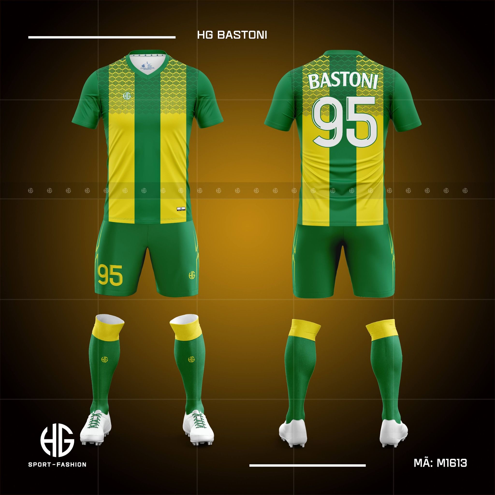 Áo bóng đá thiết kế M1613. HG Bastoni