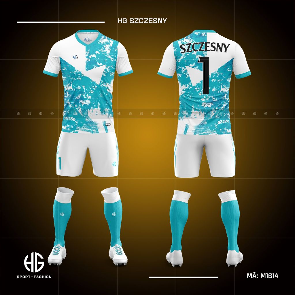 Áo bóng đá thiết kế M1614. HG Szczesny