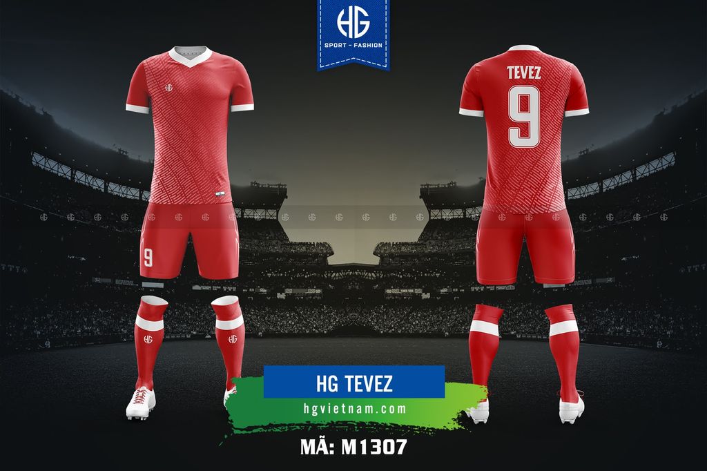 Áo bóng đá thiết kế M1307. HG Tevez