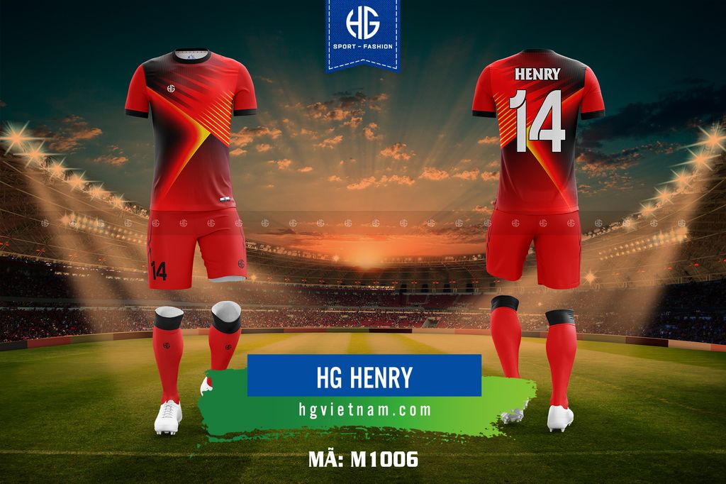  Áo bóng đá thiết kế M1006. HG Henry 