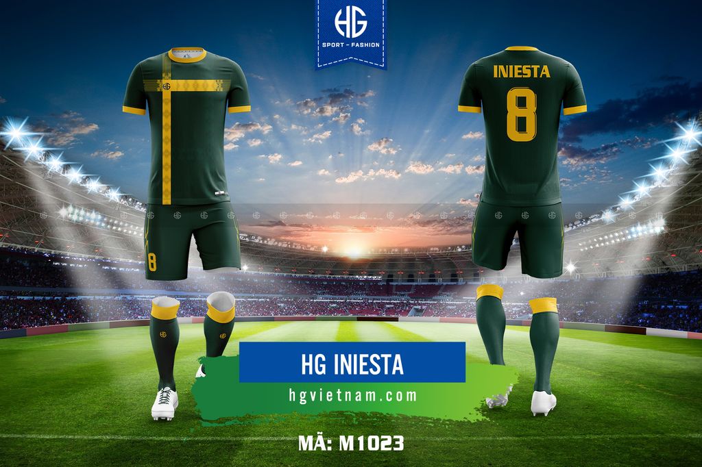  Áo bóng đá thiết kế M1023. HG Iniesta 