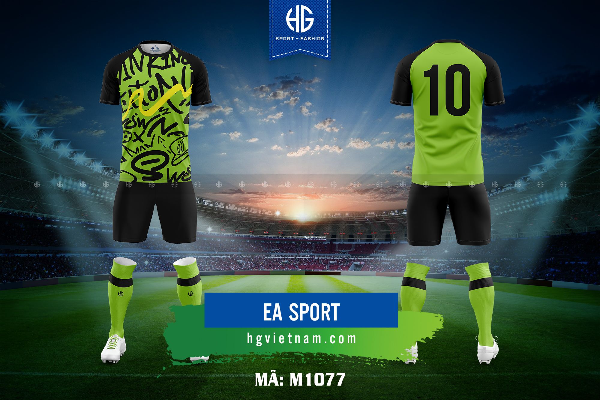 Áo bóng đá thiết kế M1077. EA Sport
