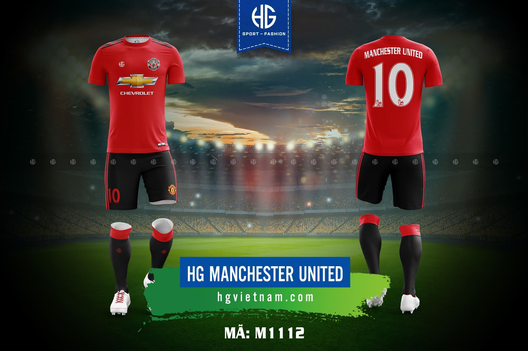  Áo bóng đá câu lạc bộ Manchester United M1112. HG 