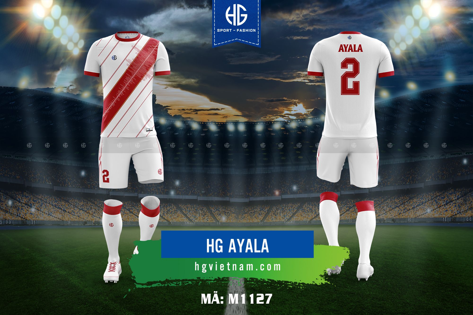  Áo bóng đá thiết kế M1127. HG Ayala 