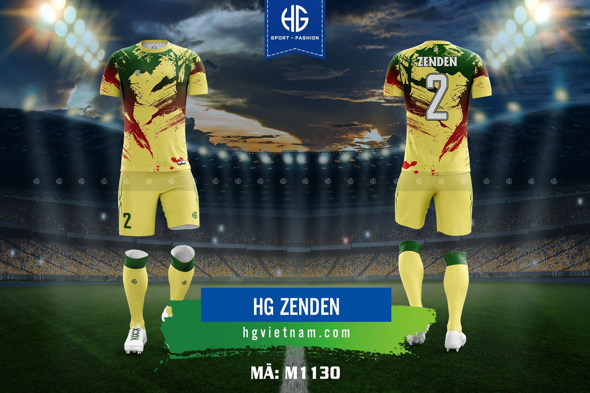 Áo bóng đá thiết kế M1130. HG Zenden