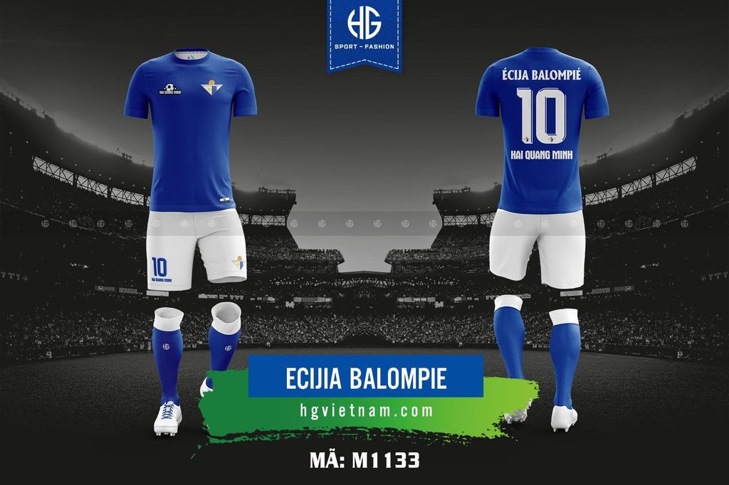 Áo bóng đá thiết kế M1133. HG Ecijia Balompie