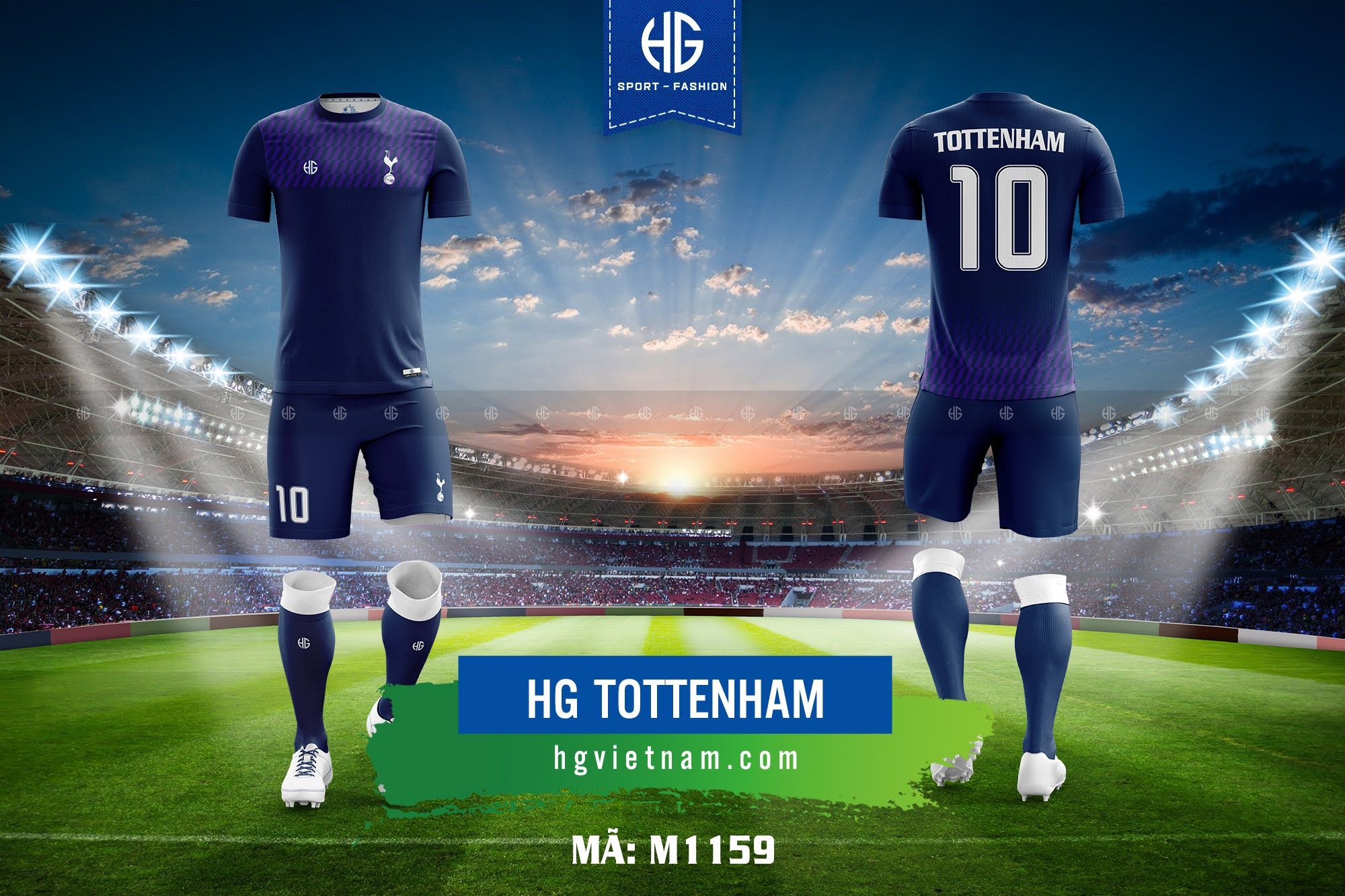  Áo bóng đá câu lạc bộ M1159. HG Tottenham 