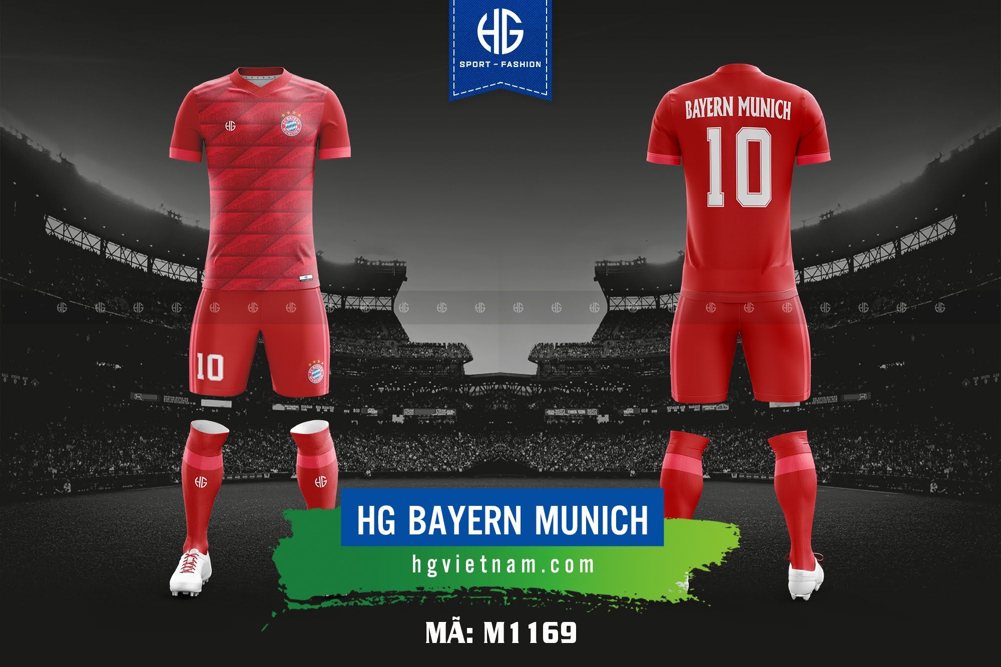 Áo bóng đá câu lạc bộ M1169. HG Bayern Munich
