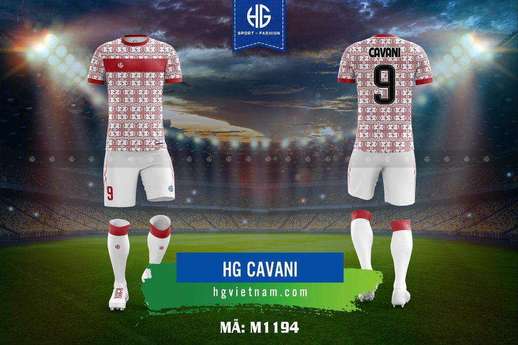  Áo bóng đá thiết kế M1194. HG Cavani 