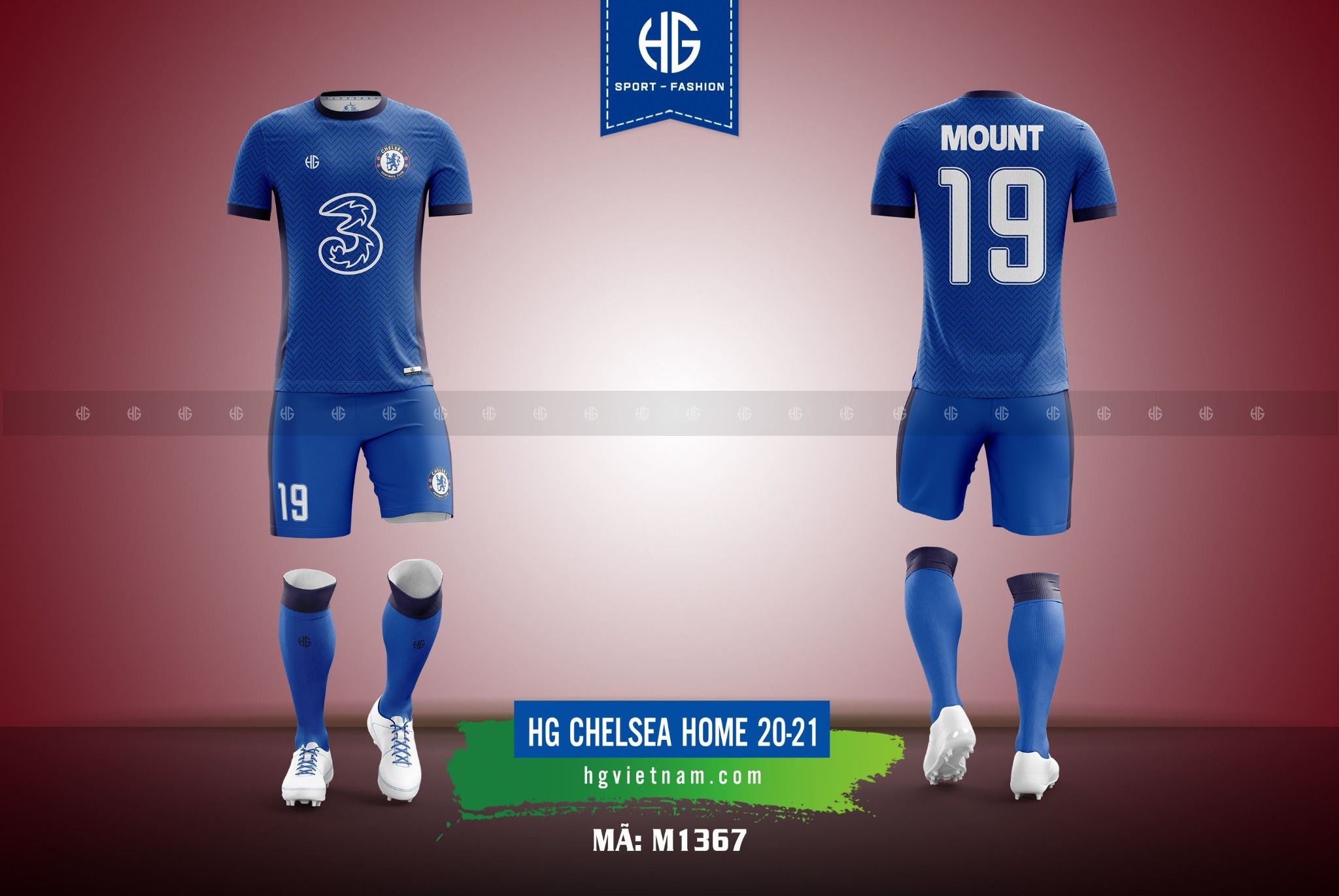  Áo bóng đá câu lạc bộ M1367. HG Chelsea Home 20-21 