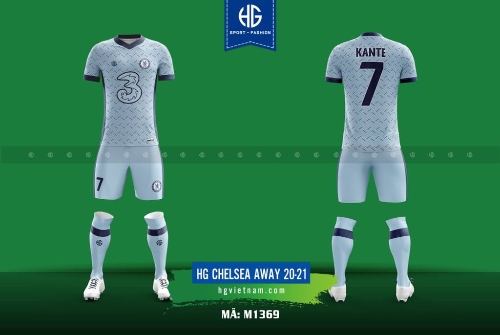 Áo bóng đá câu lạc bộ M1369. HG Chelsea Away 20-21