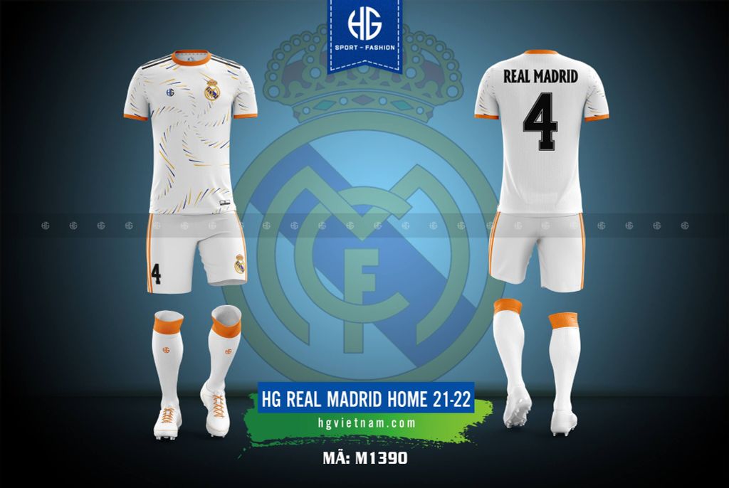Áo bóng đá câu lạc bộ Real Madrid Home 21-22 M1390. HG