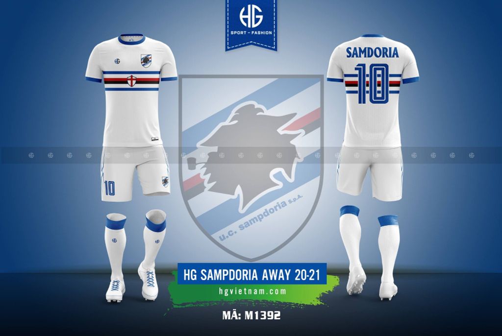 Áo bóng đá câu lạc bộ Sampdoria Away 20-21 M1392. HG