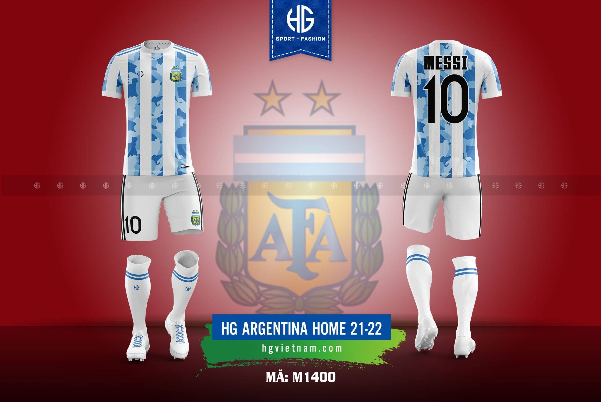 Áo bóng đá đội tuyển Argentina Home 21-22 M1400. HG