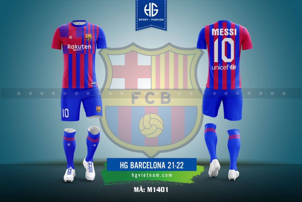  Áo bóng đá câu lạc bộ M1401. HG Barcelona 21-22 