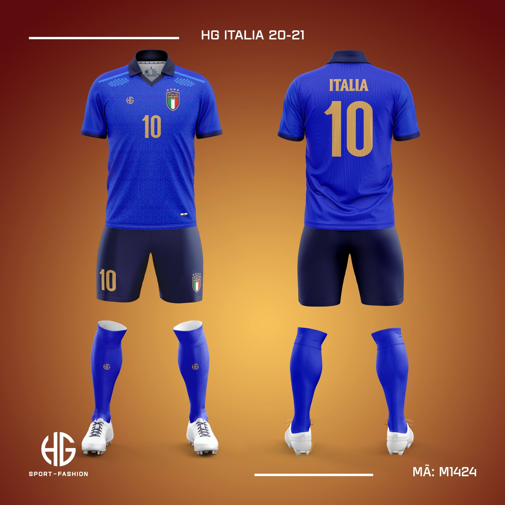 Áo bóng đá đội tuyển Ý M1424. HG Italia 20-21