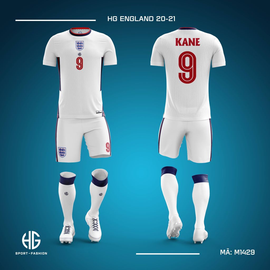 Áo bóng đá đội tuyển Anh M1429. HG England 20-21
