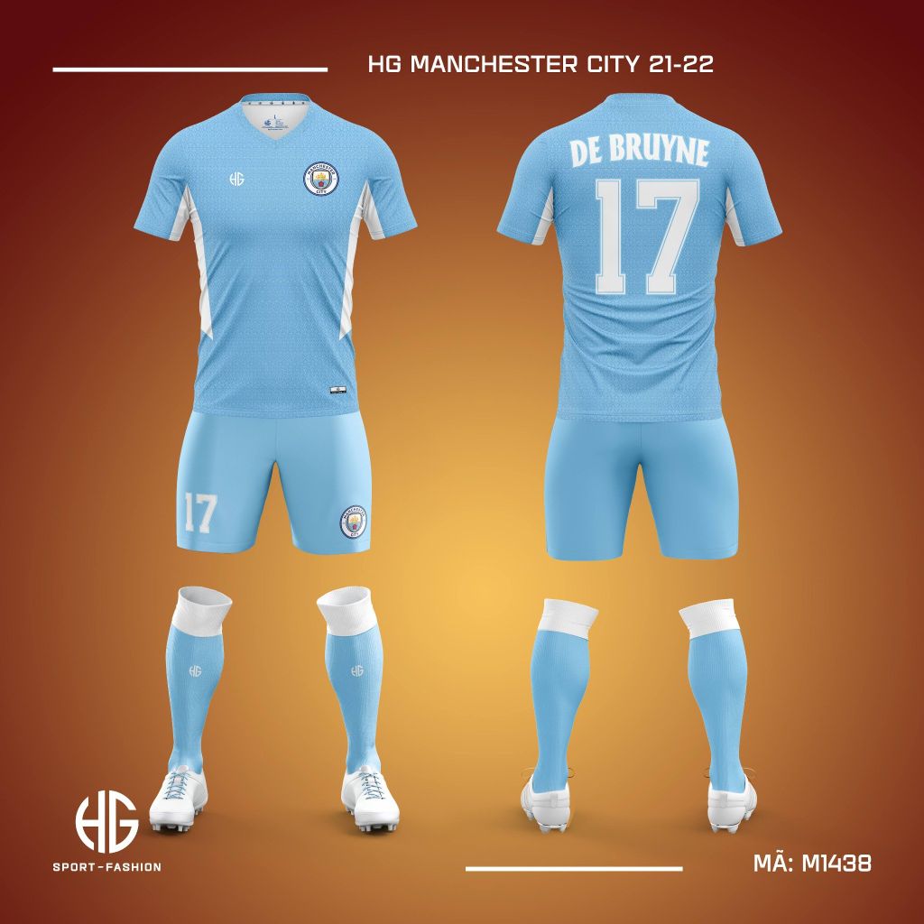  Áo bóng đá câu lạc bộ M1438. HG Manchester City 21-22 