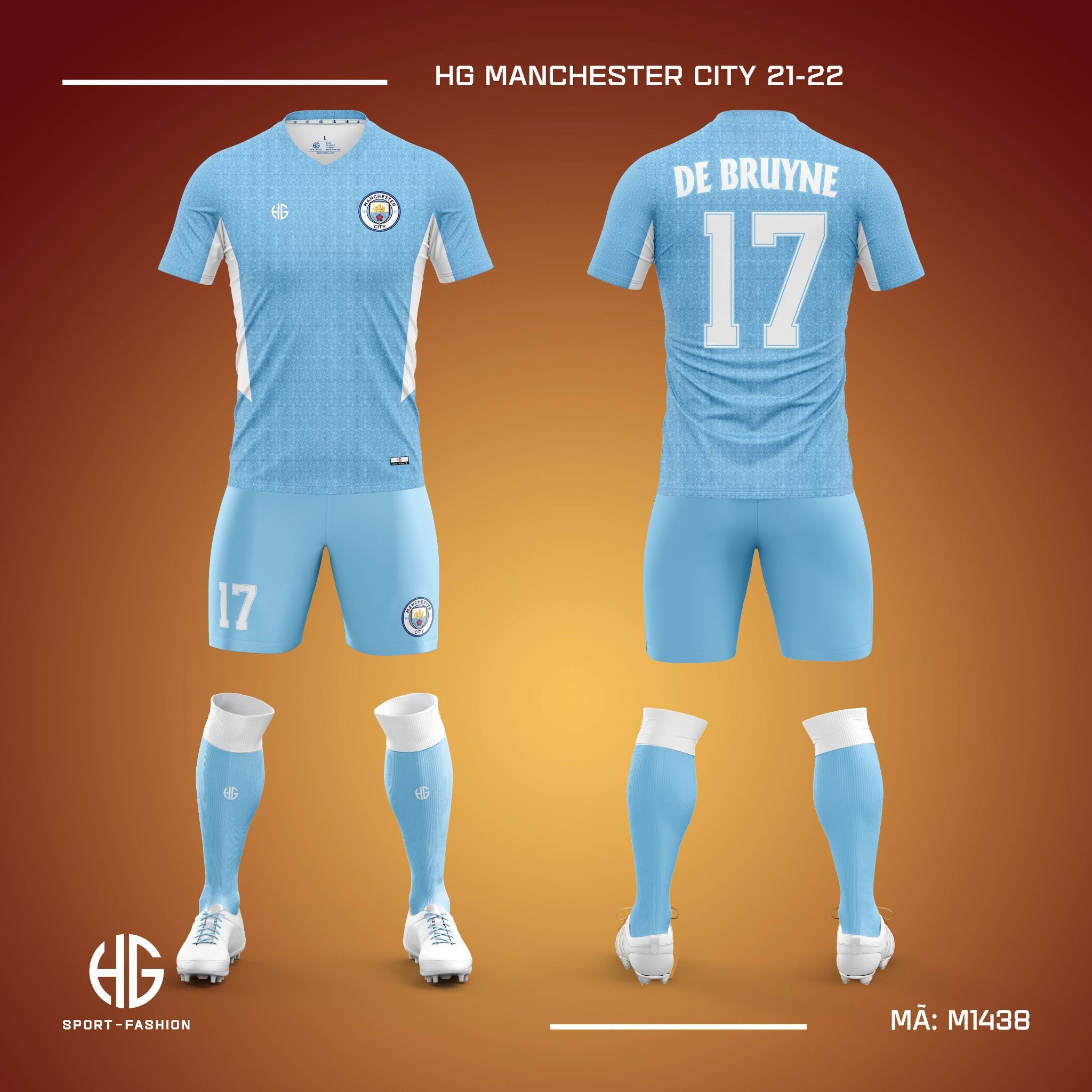  Áo bóng đá câu lạc bộ M1438. HG Manchester City 21-22 