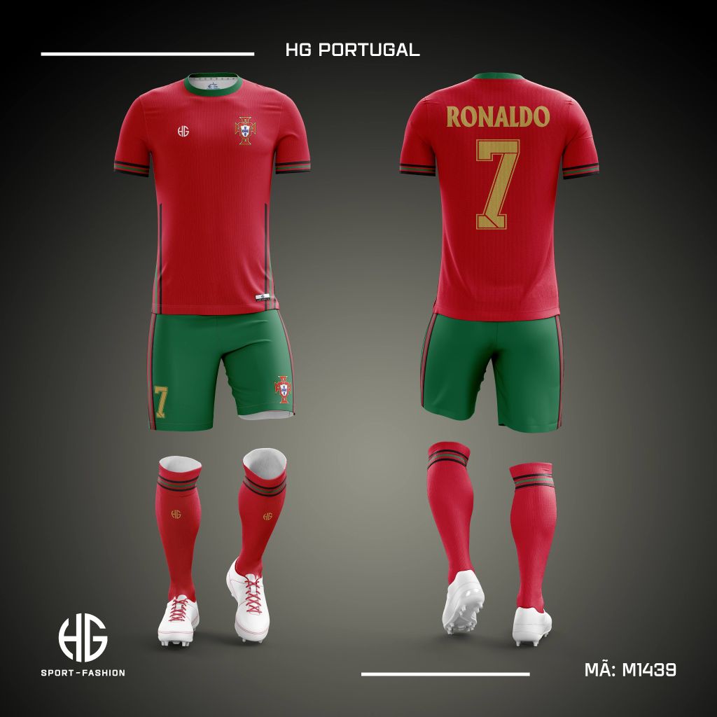 Áo bóng đá đội tuyển Bồ Đào Nha M1439. HG Portugal