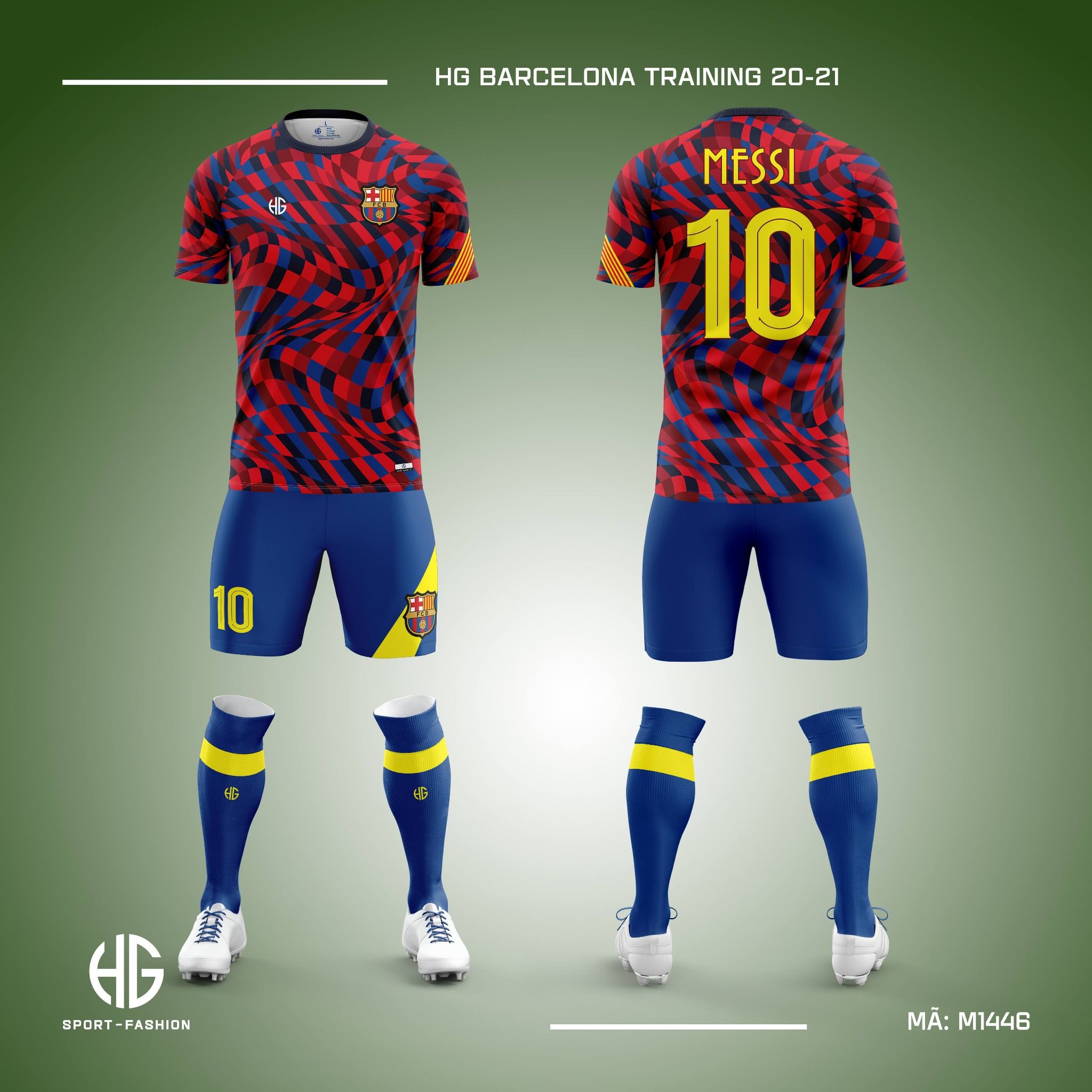 Áo bóng đá câu lạc bộ M1446. HG Barcelona Training 20-21