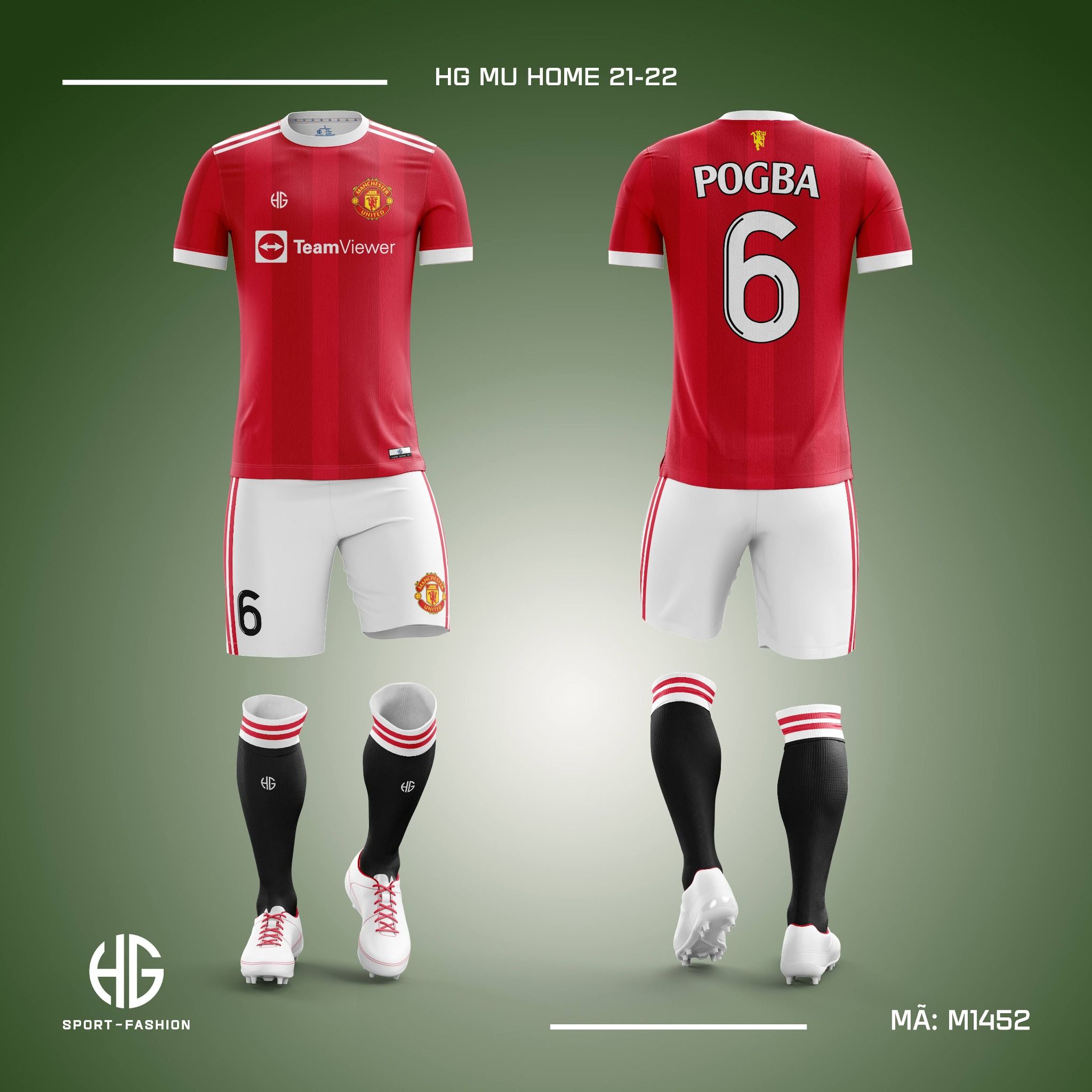 Áo bóng đá câu lạc bộ M1452. HG Manchester United Home 21-22