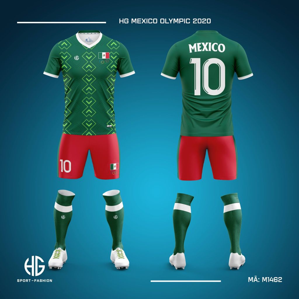 Áo bóng đá câu lạc bộ M1462. HG Mexico Olympic 2020