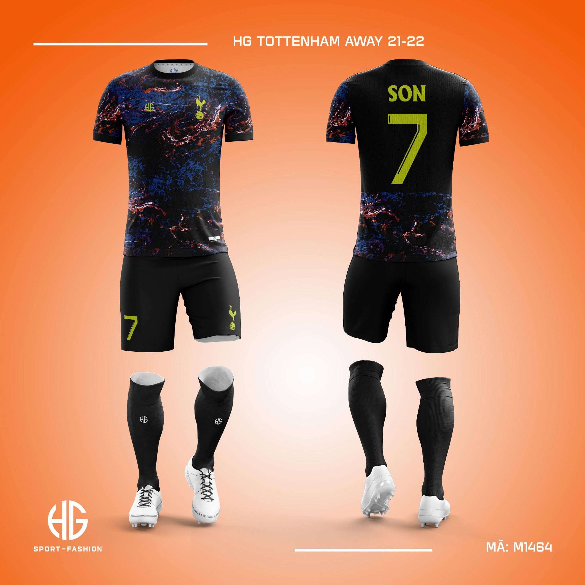 Áo bóng đá câu lạc bộ M1464. HG Tottenham Away 21-22