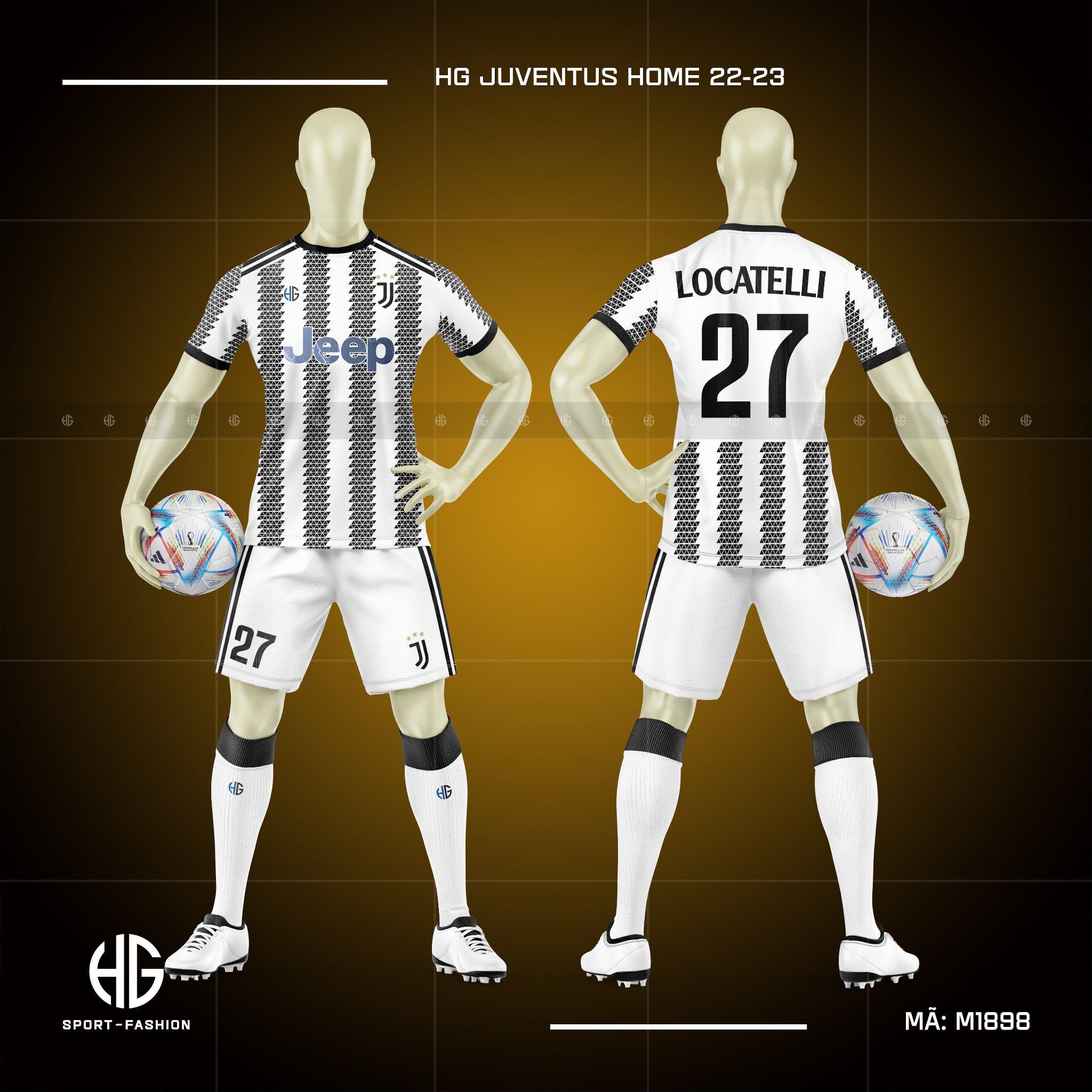 Áo bóng đá câu lạc bộ Juventus Home 22-23 M1898. HG