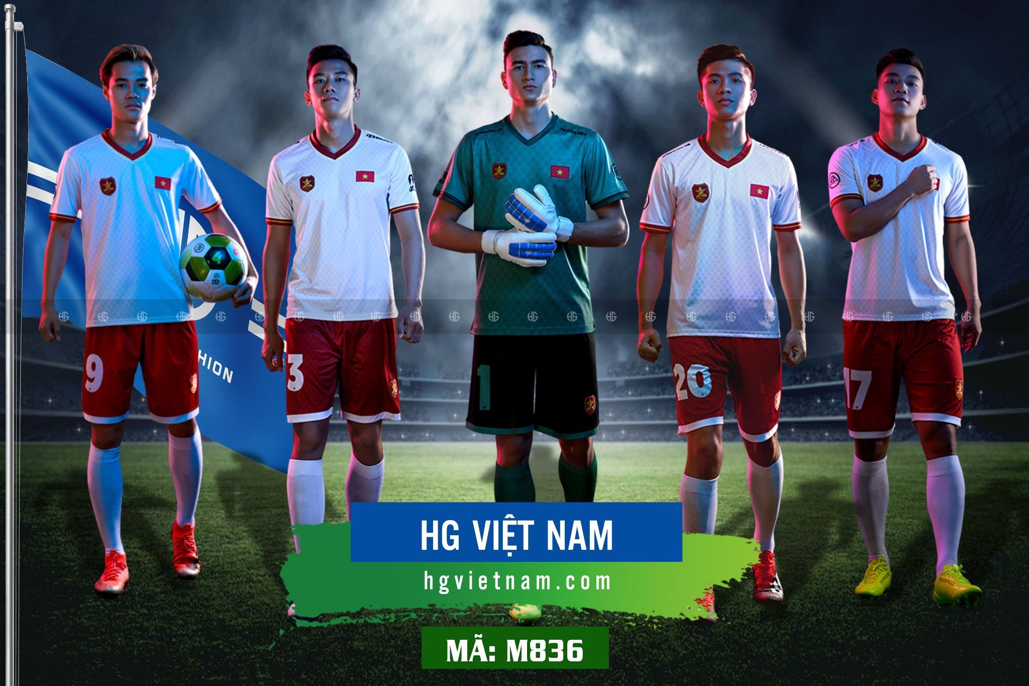  Áo bóng đá đội tuyển Việt Nam M836. HG 