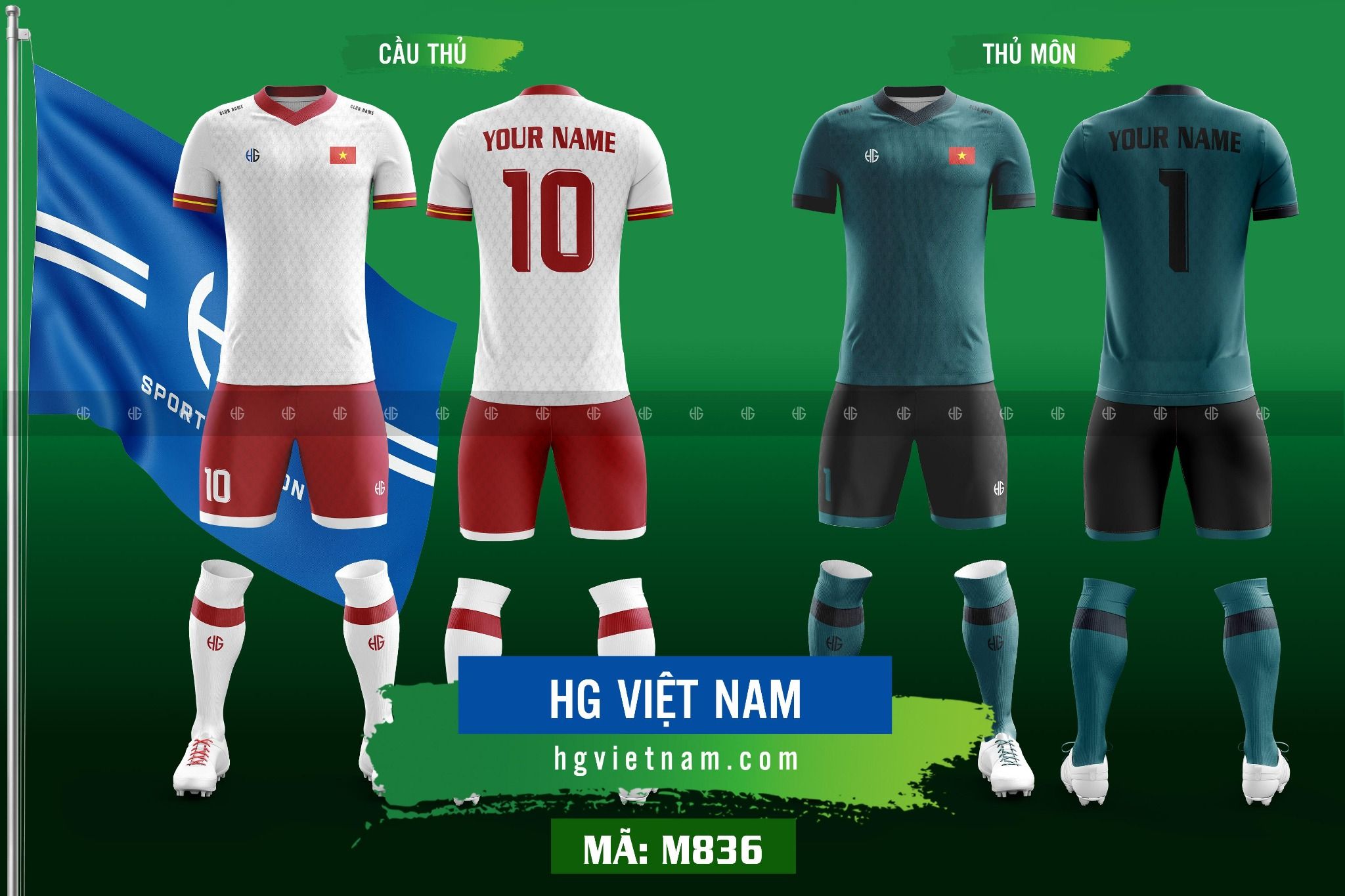 Áo bóng đá đội tuyển Việt Nam M836. HG