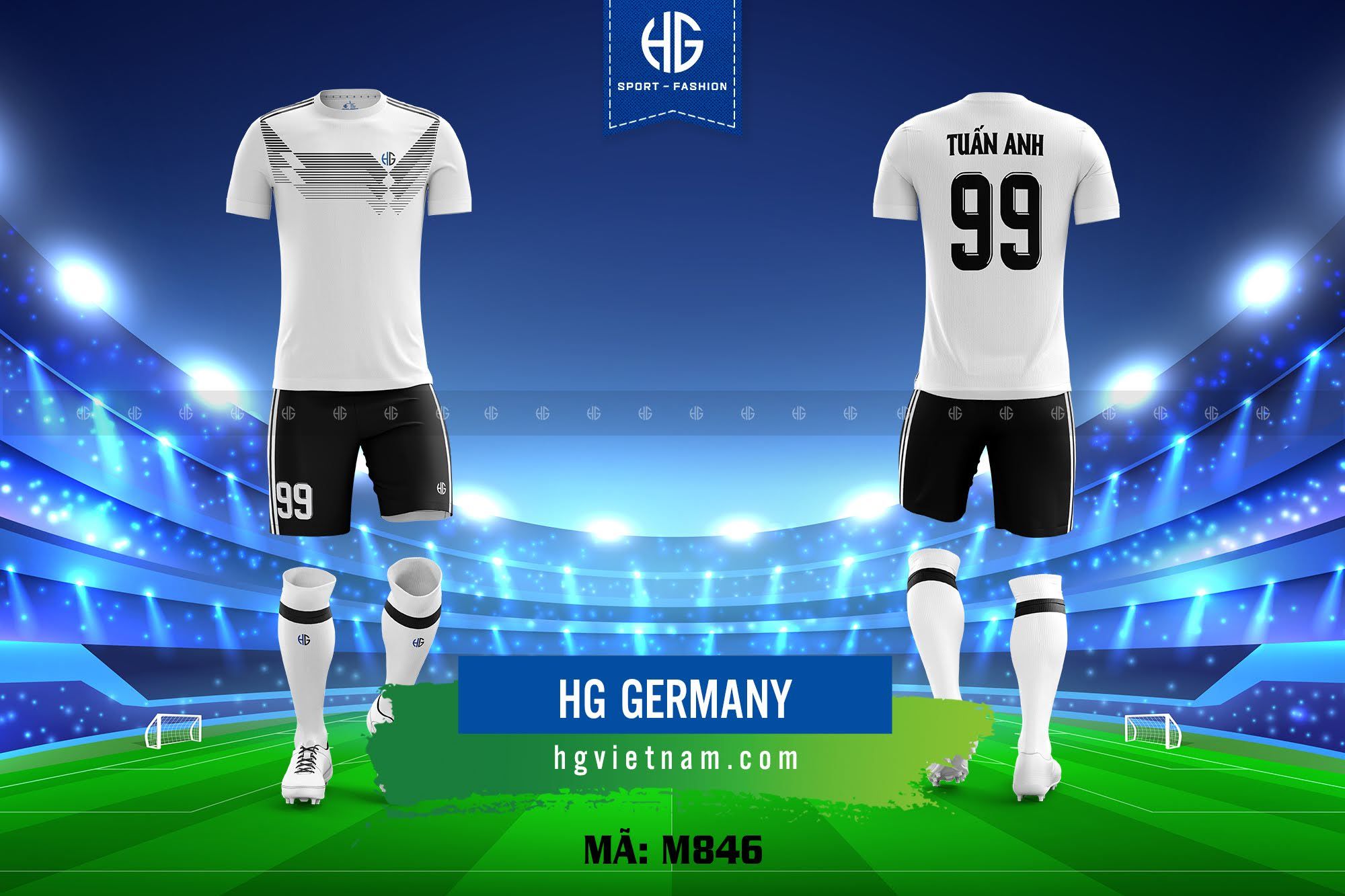 Áo bóng đá đội tuyển Đức M846. HG Germany