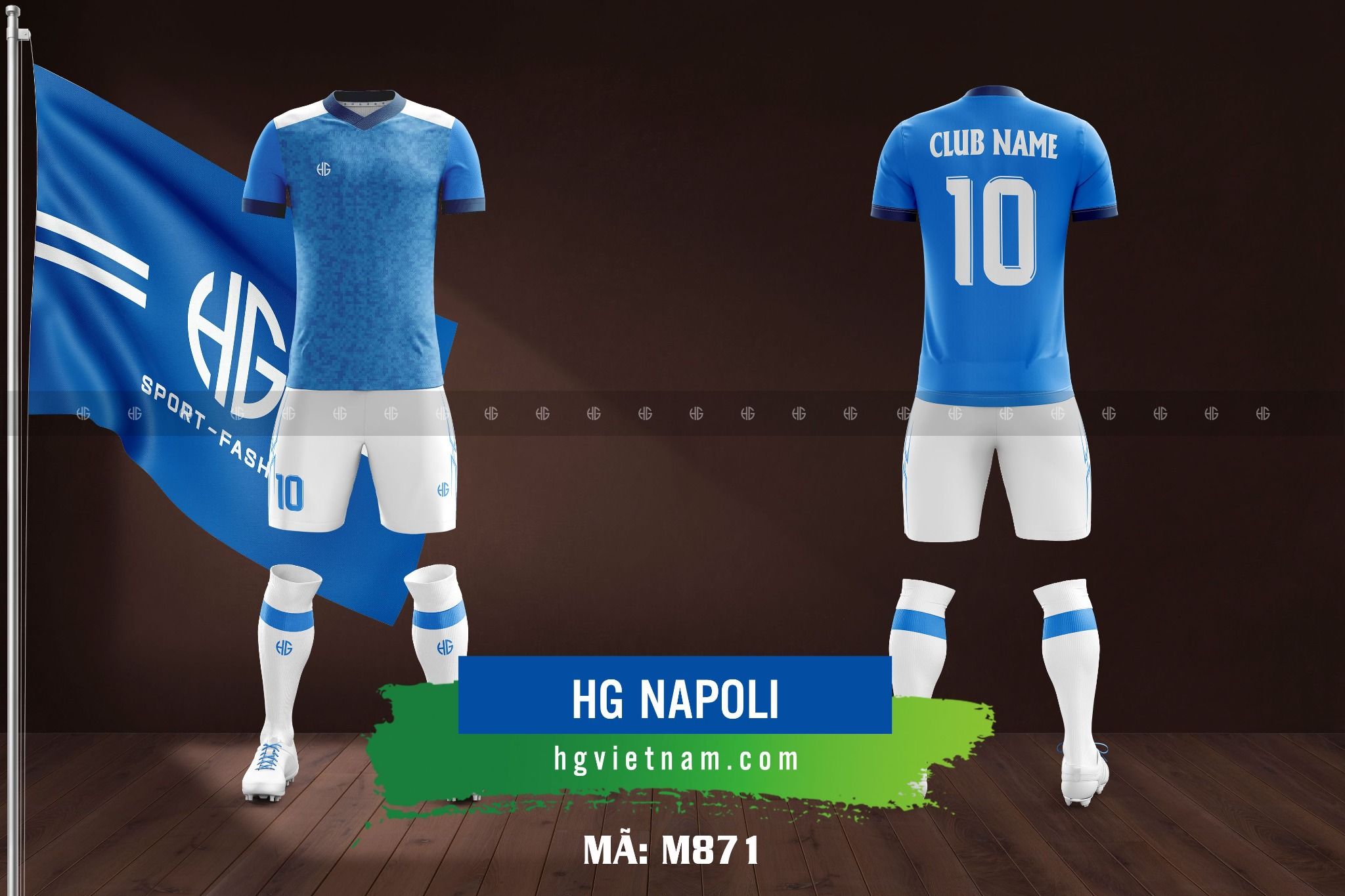 Áo bóng đá câu lạc bộ Napoli M871. HG
