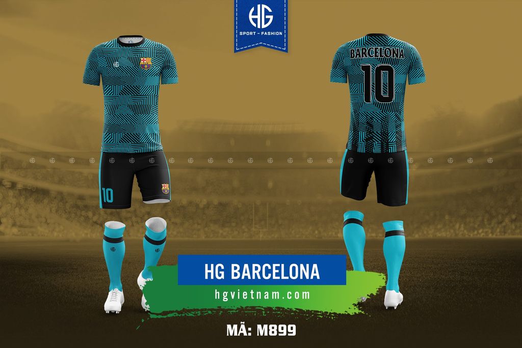  Áo bóng đá câu lạc bộ Barcelona M899. HG 