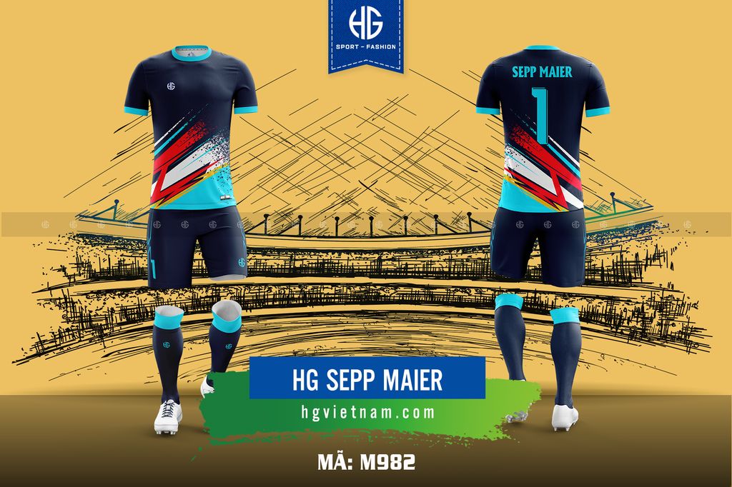 Áo bóng đá thiết kế M982. HG Sepp Maier