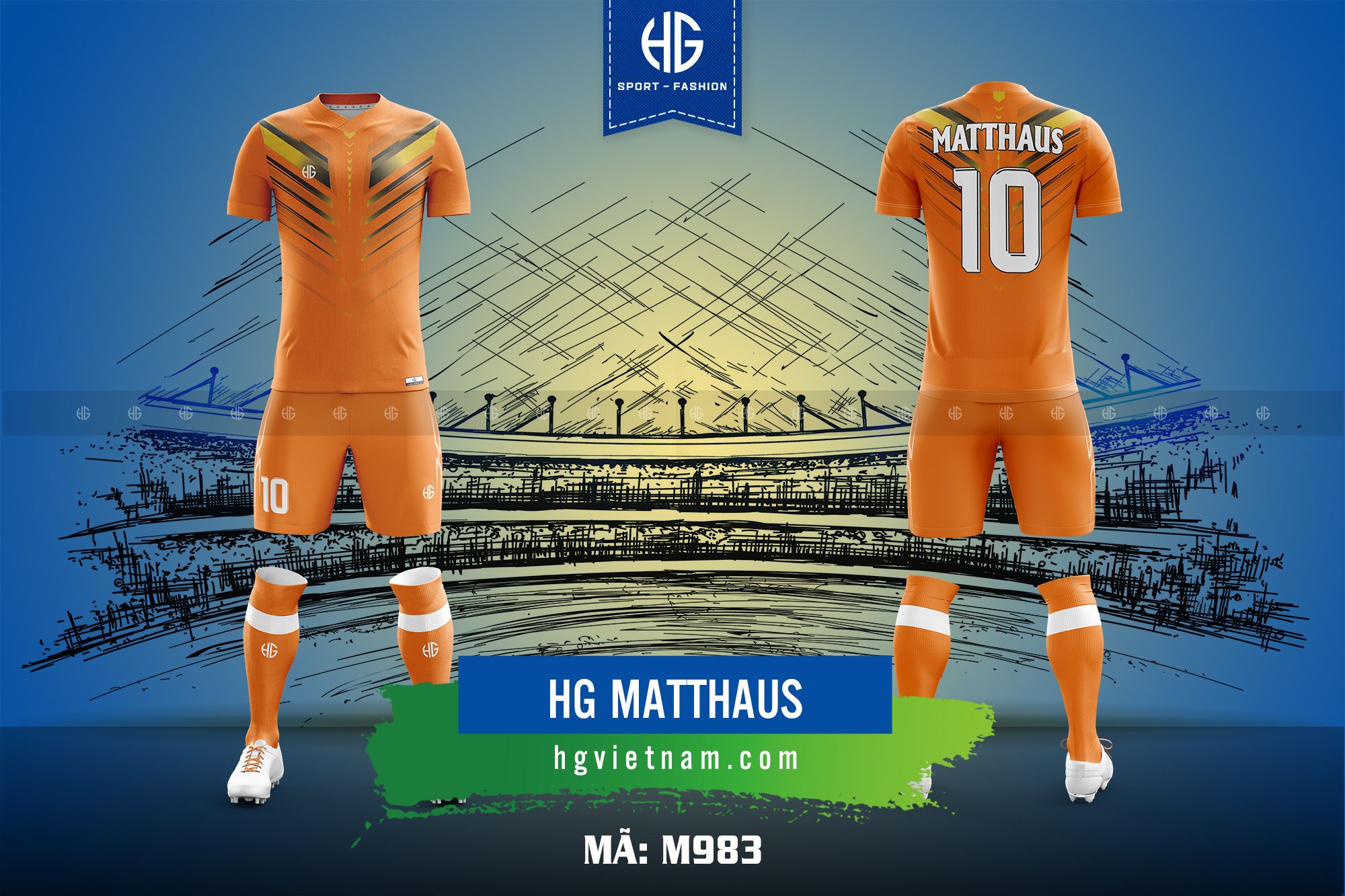 Áo bóng đá thiết kế M983. HG Matthaus
