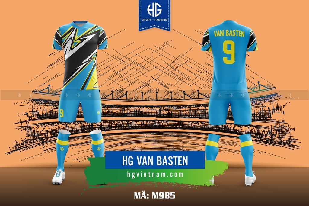 Áo bóng đá thiết kế M985. HG Van Basten